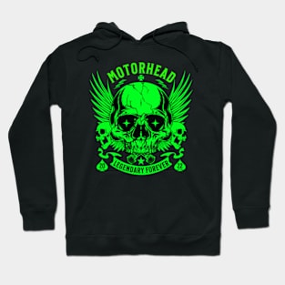 skull motorhead forever retro green Hoodie